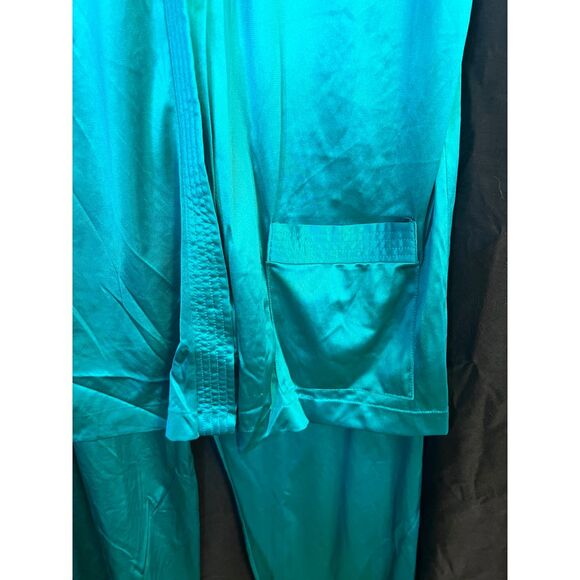 Vintage Vanity Fair Aqua Teal Short sleeve Pajama Set Size Small 80s 70s nylon - Picture 5 of 9